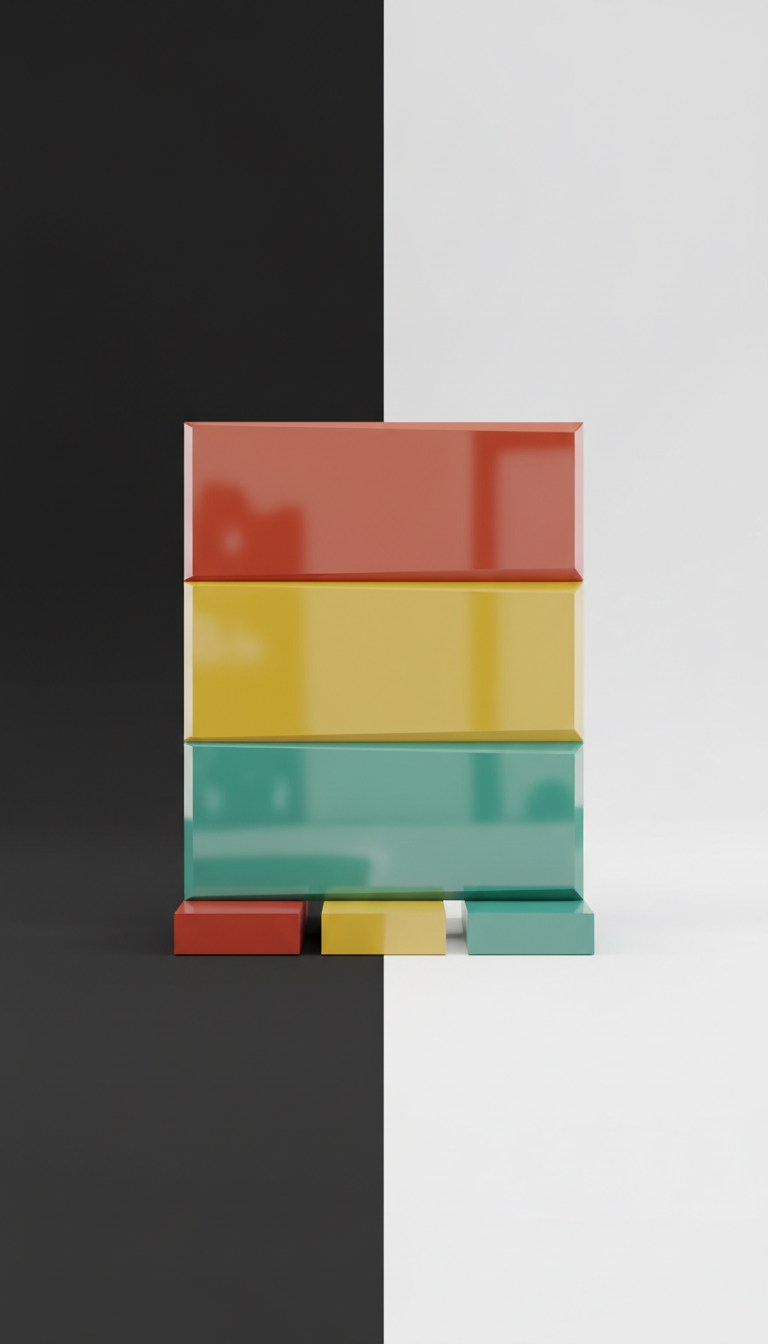 Signal Stripe Mirror With Color Bands