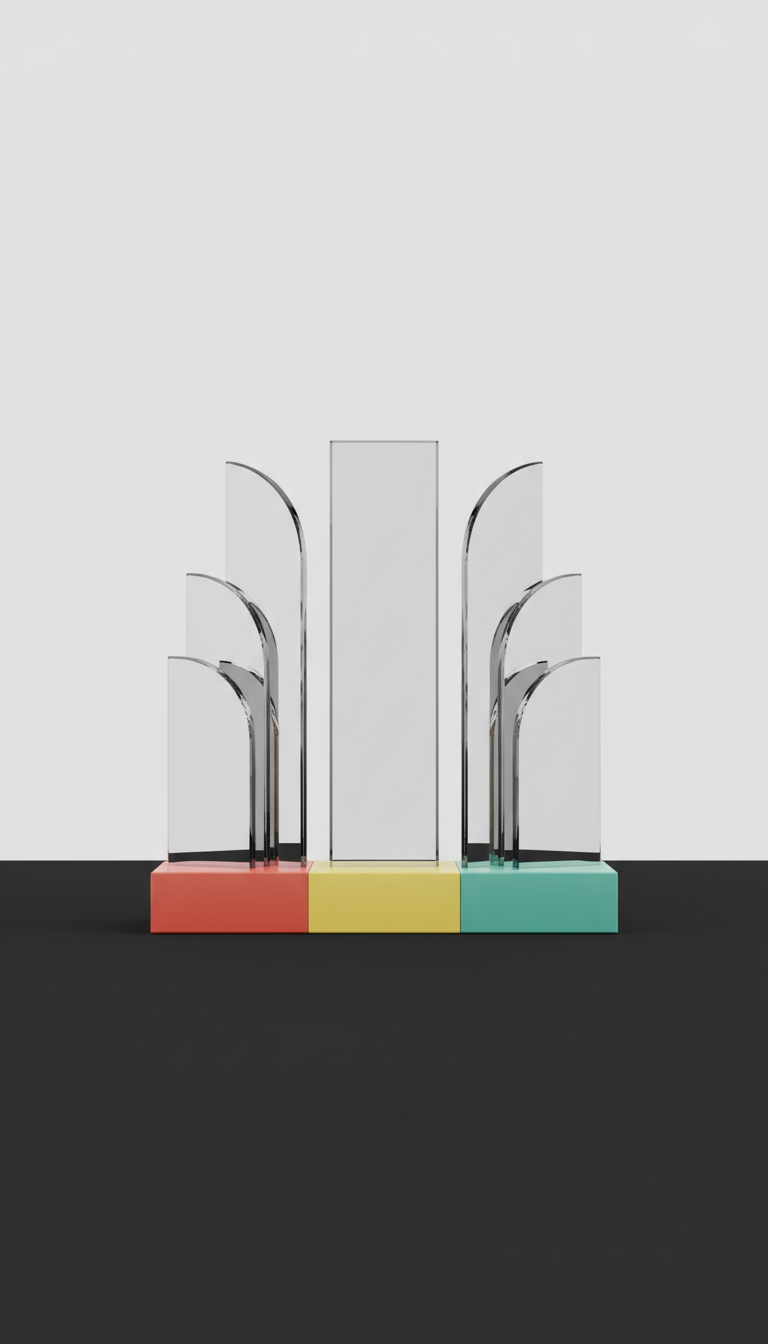 Prismatic Arc Mirror With Acrylic Frame